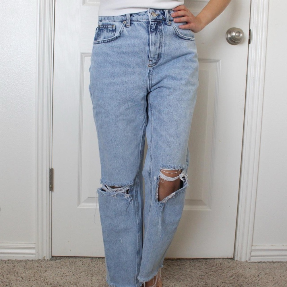 Light Blue Distressed Jeans